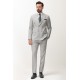 Light Grey Elastic Fabrics With Double Breasted Wide Collar Detailed Casual Mens Suit