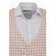 Beige Viscose And Elastane Fabrics With Double Breasted Striped Design Casual Mens Vest