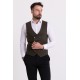 Khaki Wool And Acrylic Fabric Double Breasted With Front Eyelet Pocket Casual Men's Vest