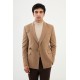Beige Color Belted Design Casual Men's Blazer