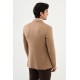 Beige Color Belted Design Casual Men's Blazer