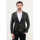 Black Color Classic Men's Leather Blazer