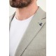 Khaki Color Hanging Pocket Casual Men's Blazer