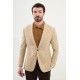 Beige Color Single Button Classic Men's Blazer