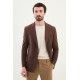 Brown Color Single Button Design Classic Men's Blazer