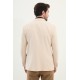Beige Color Single Button Design Classic Men's Blazer