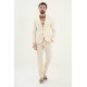Ecru Color Casual Cotton Men's Blazer