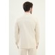 Ecru Color Casual Cotton Men's Blazer