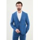 Indigo Color Hanging Pocket Design Casual Men's Linen Blazer