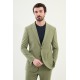 Green Color Seersucker Fabric Casual Men's Blazer
