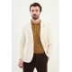 Beige Color Casual Men's Linen Blazer