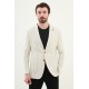 Black Color Casual Men's Linen Striped Blazer