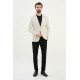Black Color Casual Men's Linen Striped Blazer