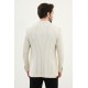 Black Color Casual Men's Linen Striped Blazer