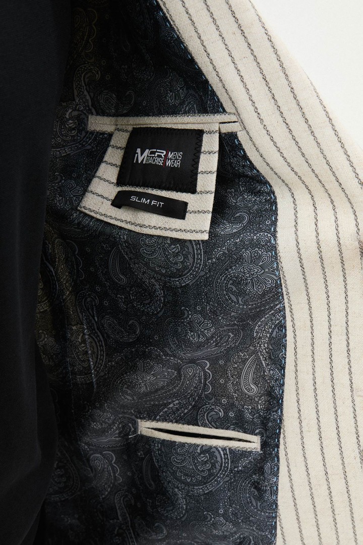 Black Color Casual Men's Linen Striped Blazer