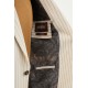 Beige Color Casual Men's Linen Striped Blazer
