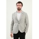 Black Color Casual Houndstooth Pattern Men's Blazer