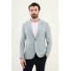 Dark Blue Color Casual Houndstooth Pattern Men's Blazer