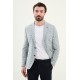 Dark Blue Color Casual Houndstooth Pattern Men's Blazer