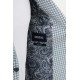 Dark Blue Color Casual Houndstooth Pattern Men's Blazer