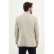 Khaki Color Casual Houndstooth Pattern Men's Blazer