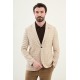 Beige Color Casual Houndstooth Pattern Men's Blazer