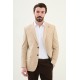 Beige Color Check Pattern Classic Men's Blazer