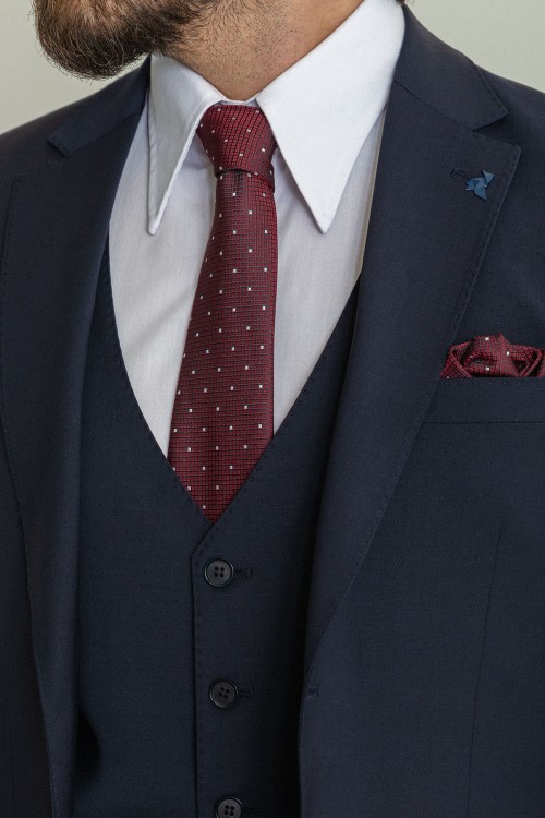 Dark Blue Color Classic Premium Wool Suit