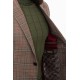 Claret Red Check Patterned Design Classic Men's Wool Premium Blazer