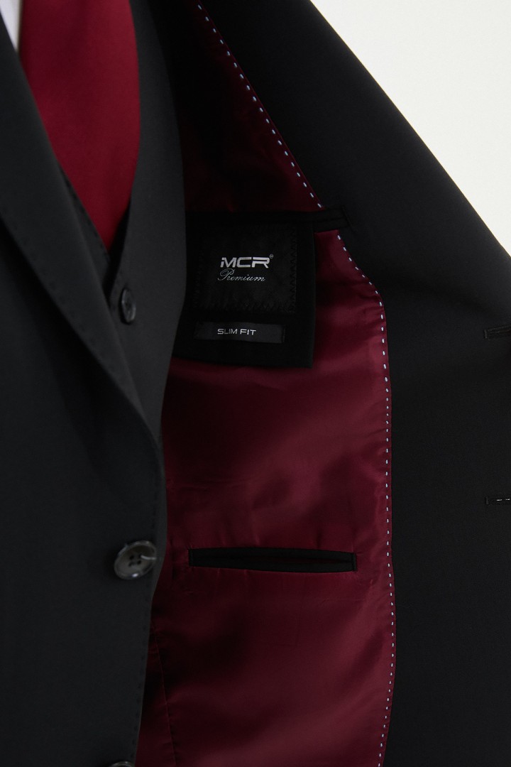 Black Color Classic Wool Suit
