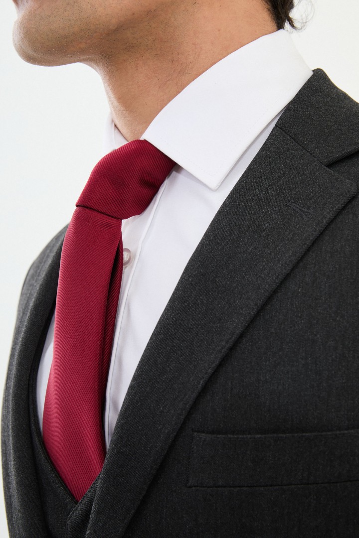 Anthracite Color Classic Wool Men's Suit