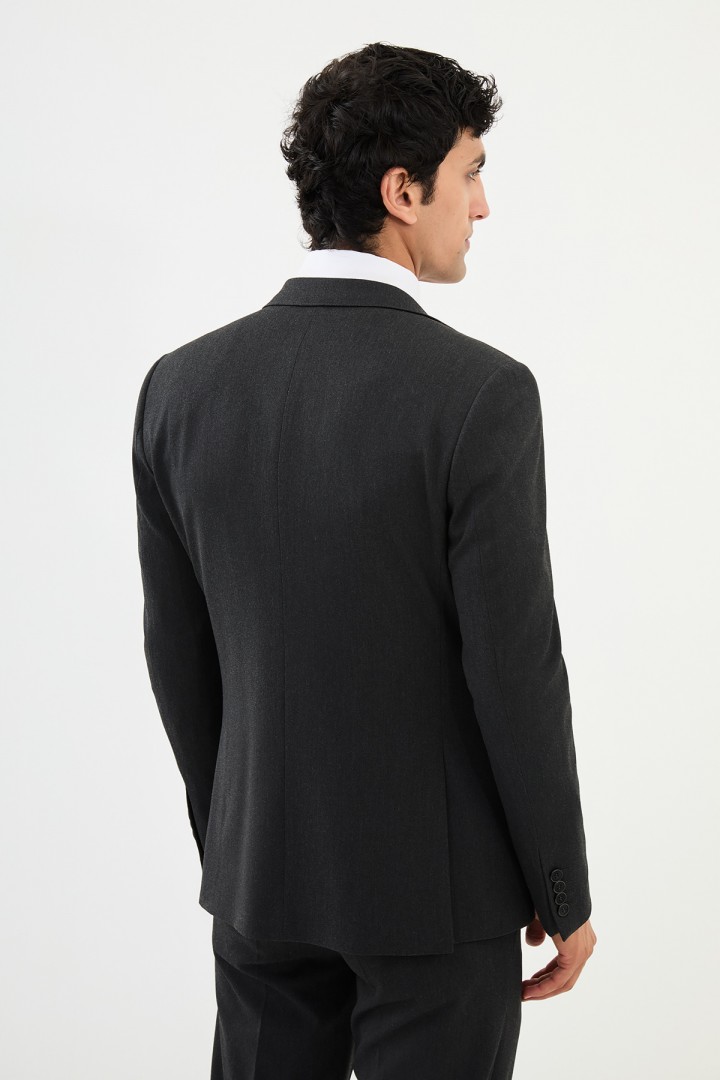 Anthracite Color Classic Wool Men's Suit