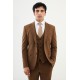 Camel Color Classic Wool Men's Suit