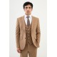 Beige Color Classic Wool Men's Suit