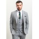 Grey Cotton Fabric Classic Men's Suit