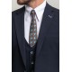 Dark Blue Cotton Fabric Classic Men's Suit