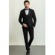 Black Color Shawl Collar Classic Wool Men's Tuxedo