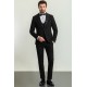 Black Color Shawl Collar Classic Wool Men's Tuxedo