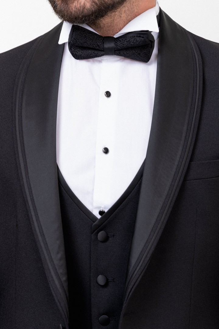 Black Color Classic Men's Tuxedo