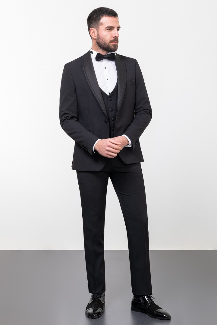 Black Color Classic Men's Tuxedo