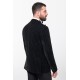 Black Color Figured Design With Satin Fabric Classic Men's Tuxedo