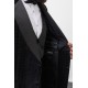 Black Color Figured Design With Satin Fabric Classic Men's Tuxedo