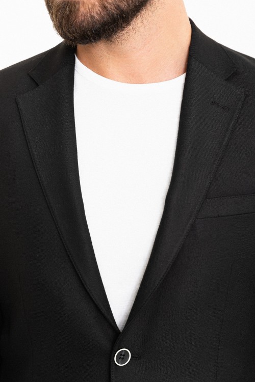 Black Color Corded Pants Design Casual Wool Men's Suit