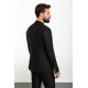 Black Color Corded Pants Design Casual Wool Men's Suit