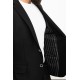 Black Color Corded Pants Design Casual Wool Men's Suit
