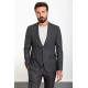 Anthracite Color Corded Pants Design Casual Wool Men's Suit