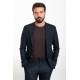 Dark Blue Color Corded Pants Design Casual Wool Men's Suit