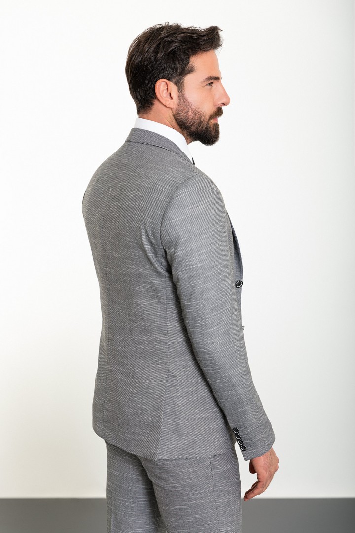 Black Color Dobby Design Classic Men's Cotton Suit