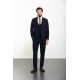 Dark Blue Color Classic Wool Men's Suit