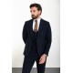 Dark Blue Color Classic Wool Men's Suit